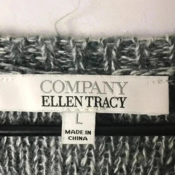 COMPANY ELLEN TRACY WO SZ LG COZY SWEATER GRAY - Picture 4 of 10